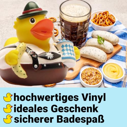 Duckshop I Badeente City Duck Bayern I Quietscheente L8cm I Quietscheentchen I Geschenk für Oktoberfest I Präsent Sammler I Souvenir