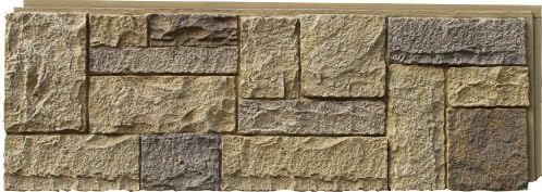 NextStone Polyurethane Faux Stone Panel - Castle Rock - Windsor Buff (4 Panels per Box)