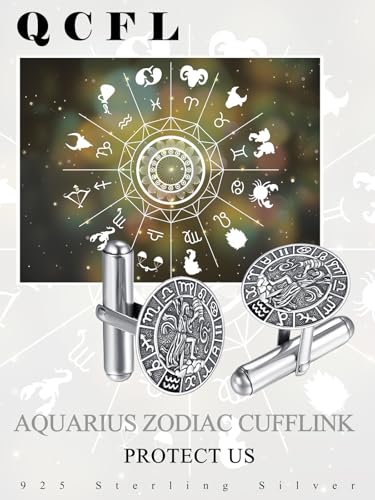 Mancuernillas de Plata 925 Estilo Signos Zodiacales para Hombre miniatura 6
