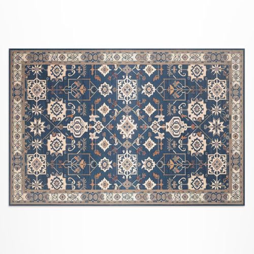 Tapis de jardin extérieur PVC 140x210 rectangle imperméable ornement turc - 2