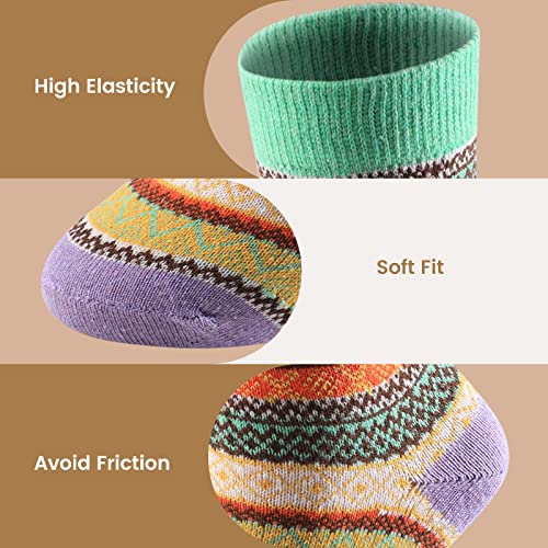 Image of Clothirily Wool Socks for Women, Thick Knit Winter Warm Boot Wool Socks