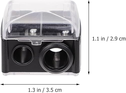 Miniatura 2 de Lurrose Sacapuntas de lápices duales, sacapuntas de cejas, sacapuntas de maquillaje manual para delineador de labios, lápices de cejas y