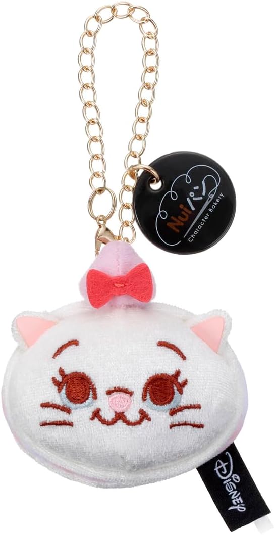 Takara Tomy Arts Disney Character Nui Pan Chain Strap Mascot, White Chocolate Macaron, Disney Marie