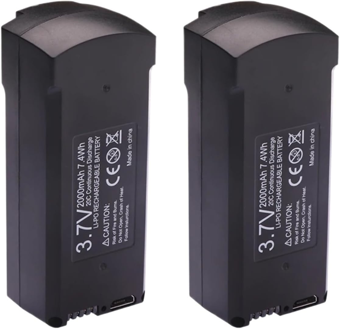 V168 GPS Drone Battery 7.4V 3000mAh Compatible for RC Quadcopter 3.7V 2000mAh Pro Max Spare Battery Dron Parts Accessories(V168 NOGPS 2KmAh 2B)