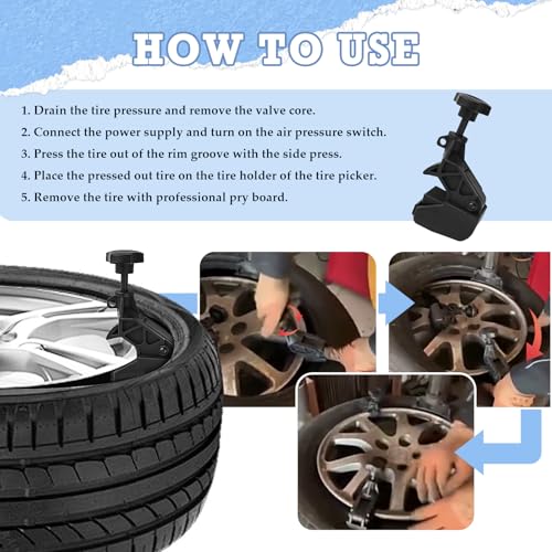 Upgraded Car Tire Changer,Portable Car Tire Bead Breaker for Installing & Dismantling Tires with Built-in Spring,Universal Tires Bead Clamp Cars Accessories for Cars,Trucks