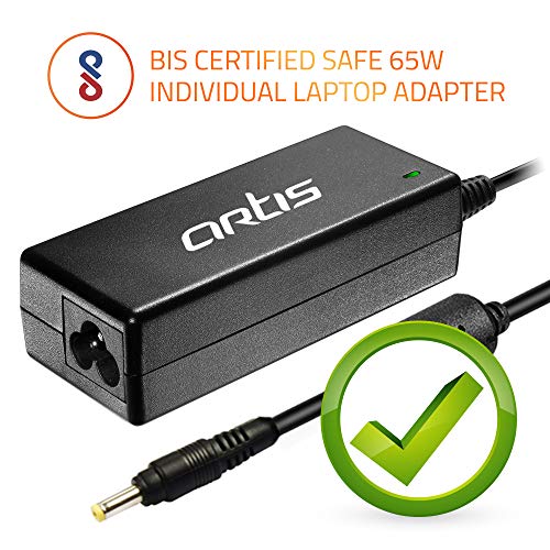 Image of Artis AR0502 65Watt Laptop Charger /Adapter with Power Cord Compatible with HP Laptops (18.5V /3.5A, 65Watt) (Pin Size: 4.8 mm x 1.7mm) (BIS Certified)