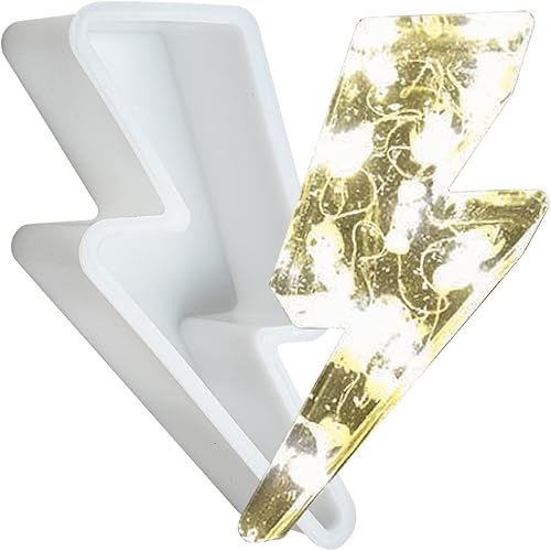 Molde de fundición de lámpara de resina grande Lightning Strike Bandeja de postres de pastel de silicona 6x3x1.5 pulgadas disponible en Yaxa Venezuela