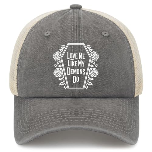 Love Me Like My Demons Trucker Hats Golf Cap for Dad