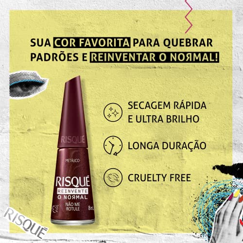 Esmalte Marrom Metálico Risqué Não me Rotule 8ml