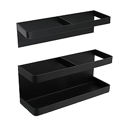 Bitray Umbrella Stand Holder Metal Wall Mounted Umbrella Stand Space Saving Organizer for Home Office Decor - Black