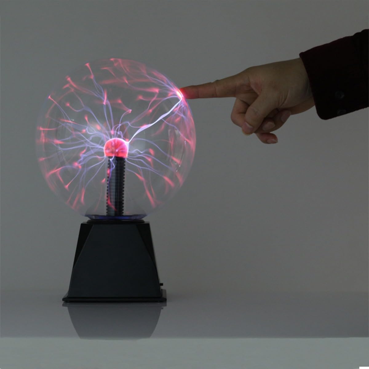 Luz nocturna mágica de plasma estática activada por sonido, luz LED sensible al tacto, lámpara de plasma interactiva para decoración del hogar, luz de escritorio fría, bola de luz de iones