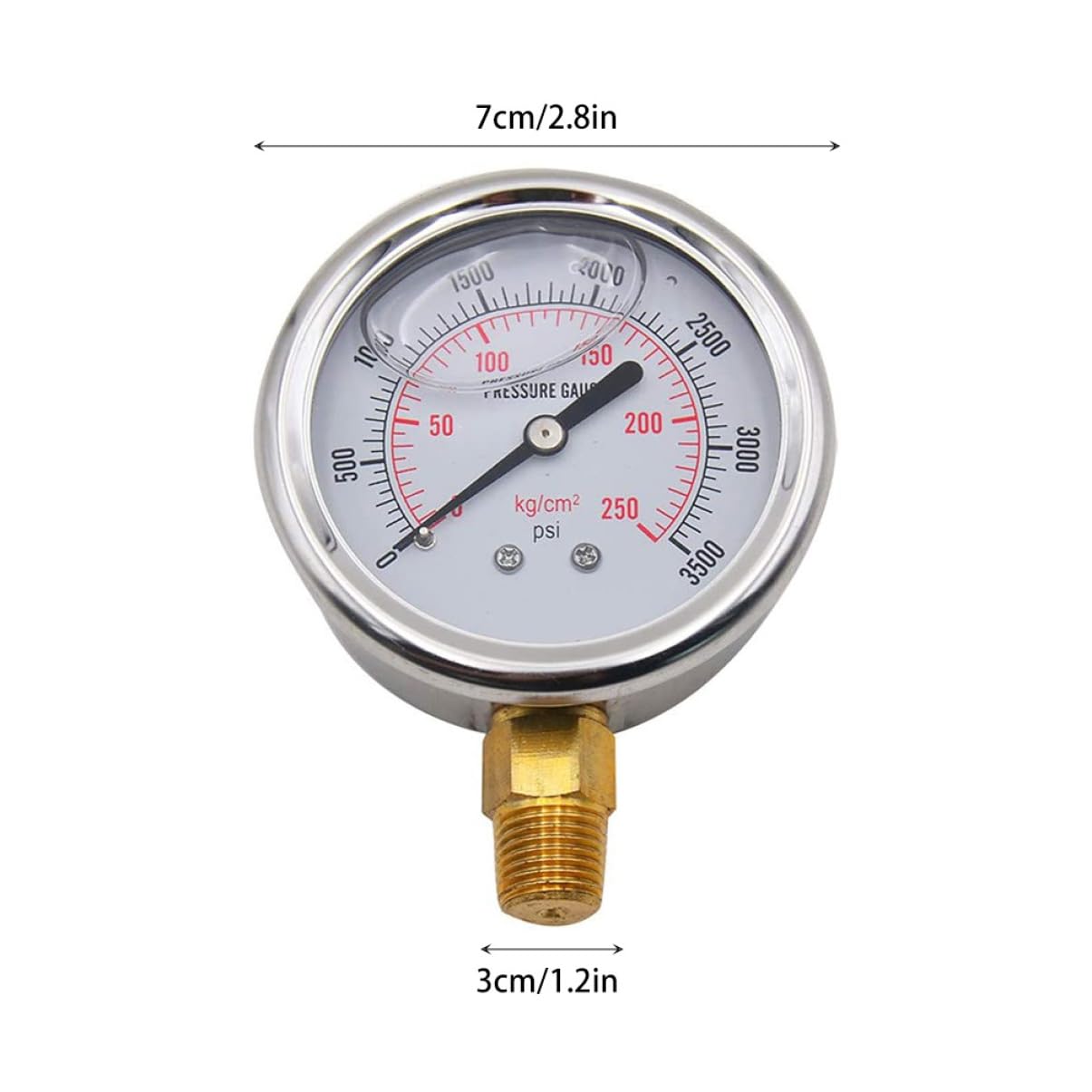 Manometro di Ricambio per Pressione dell'olio Autometer in Acciaio Inossidabile per Pressione dell'Acqua a Gas
