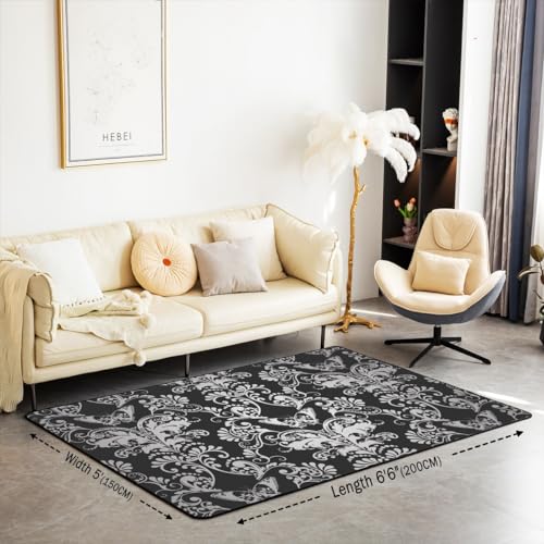 Tapete decorativo 150x200 cm poliéster antideslizante miniatura 2
