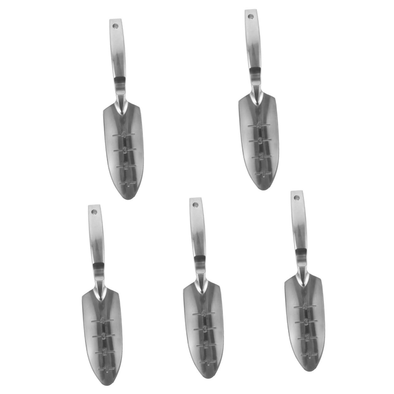BESPORTBLE 5 Pièces Gardening Digging Phel Tools Bêche De Jardin Pelle De Rempotage Lourd Usine Aménagement Paysager Pelle De Plantation De Jardin Alliage D'aluminium Silver