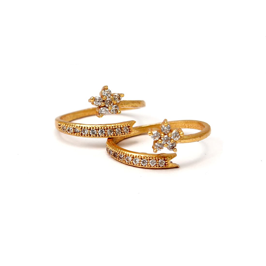 yagyavalkya Gold Plated Bridal Jewellery of Traditional Ethnic Adjustable Toe Rings for Girls and Women.-picture-19