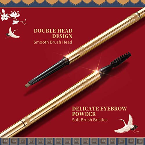 Zeesea [Palace Identity] Eyebrow Pencil，Makeup Infallible Long-Lasting Eyebrow Pencil, Ultra-Fine Felt Tip, Quick Drying Formula, Derived From Oriental Aesthetics #TOP1