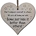 Price comparison product image Handmade Wooden Hanging Heart Plaque Gift for Someone Special Inspirational Gift or Self Motivational Treat