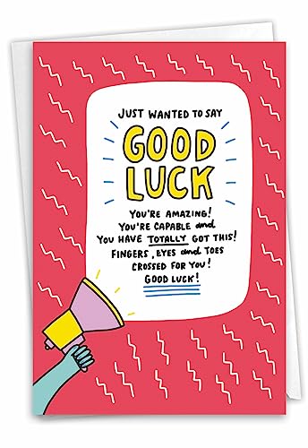 NobleWorks - Funny Good Luck Greeting Card with 5 x 7 Inch Envelope (1 Card) You Got This C9587GLG