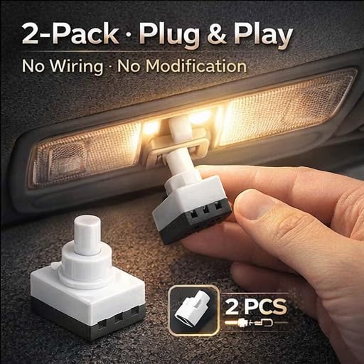 Image of KIMISS Dome Lamp Switch Kit, Interior Light Switch 34404‑SDA‑A21 on Off Replacement Fit for CR‑V (2Pcs)