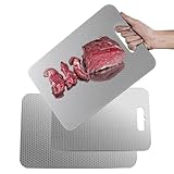 Derwrtup Tablas de cortar para la cocina, accesorios de cocina de doble cara de 3 piezas | Tabla de cortar carne grande por ambos lados | Para frutas delicatessen queso hogar apartamento restaurante
