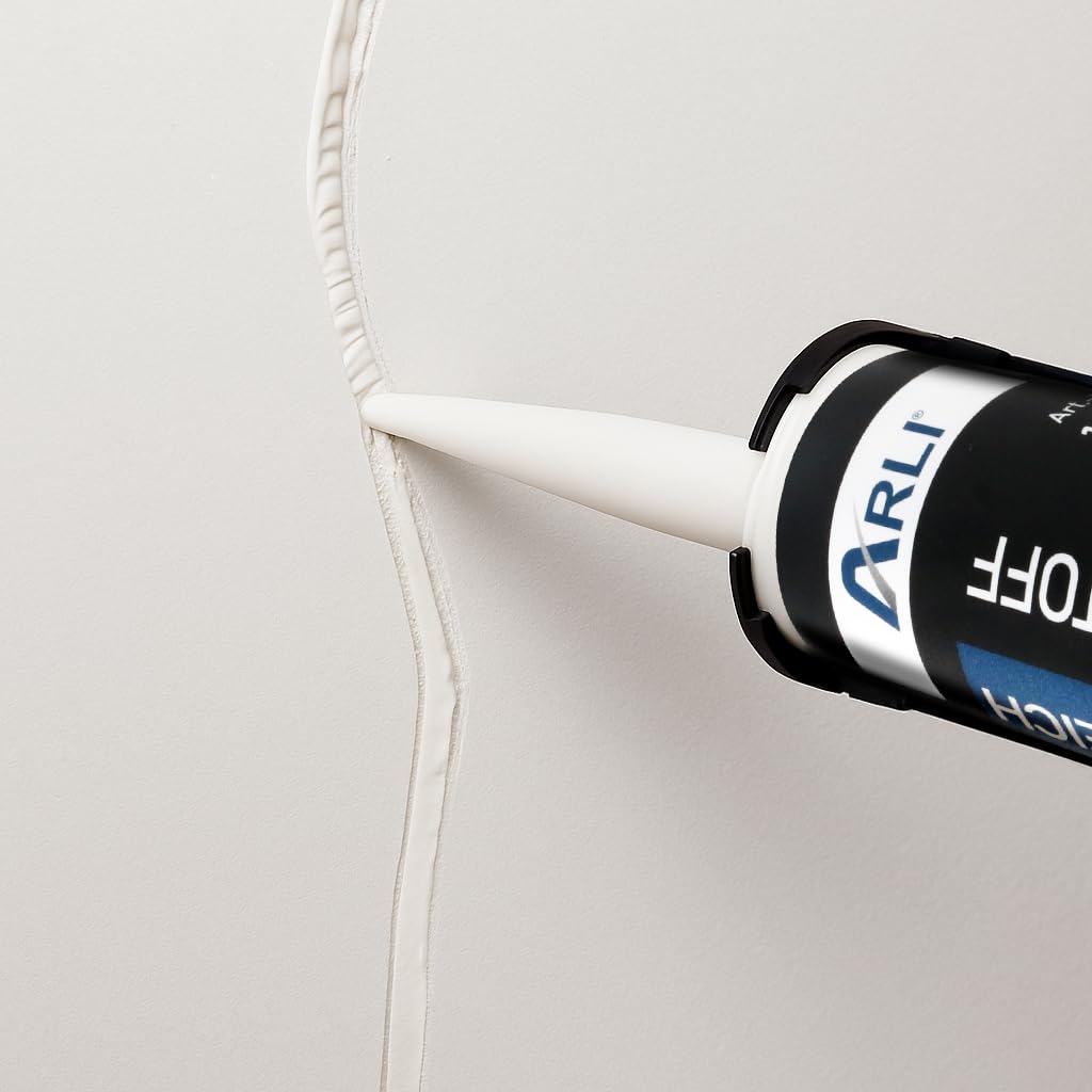 24x ARLI Acryl Maleracryl Dichtstoff 310ml weiß Universal Bauacryl Fugenmasse überstreichbar für Anschlussfugen Fugen Risse Fenster Türen Putz Beton Holz Wand Dichtmasse innen außen (24 Kartuschen)