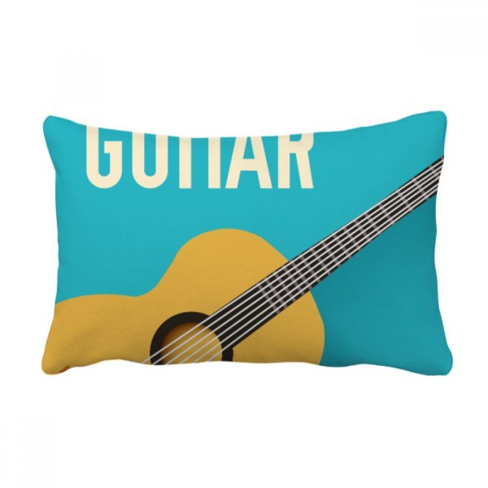 Coussin lombaire guitare bleu pour soulager le dos sur le canapé