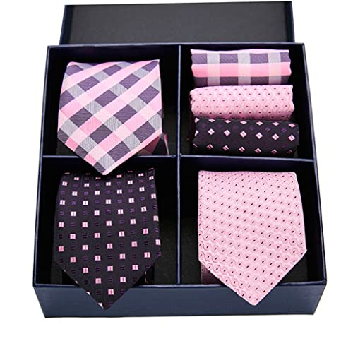 Set de corbatas clásicas de seda para hombre en caja regalo