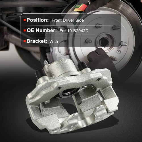Image of cciyu Front Left Brake Caliper Assembly w /Bracket 19-B2942D 2013-2018 For Ford For C-Max,2013 For Ford For Escape,2012-2018 For Ford For Focus