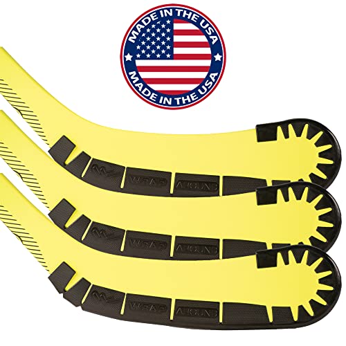 Hockey Wrap Around Stick Blade Protector - Hockey Training Equipment For Off Ice Practice - Accessories, Gear (Black, 3 Pack) #TOP4