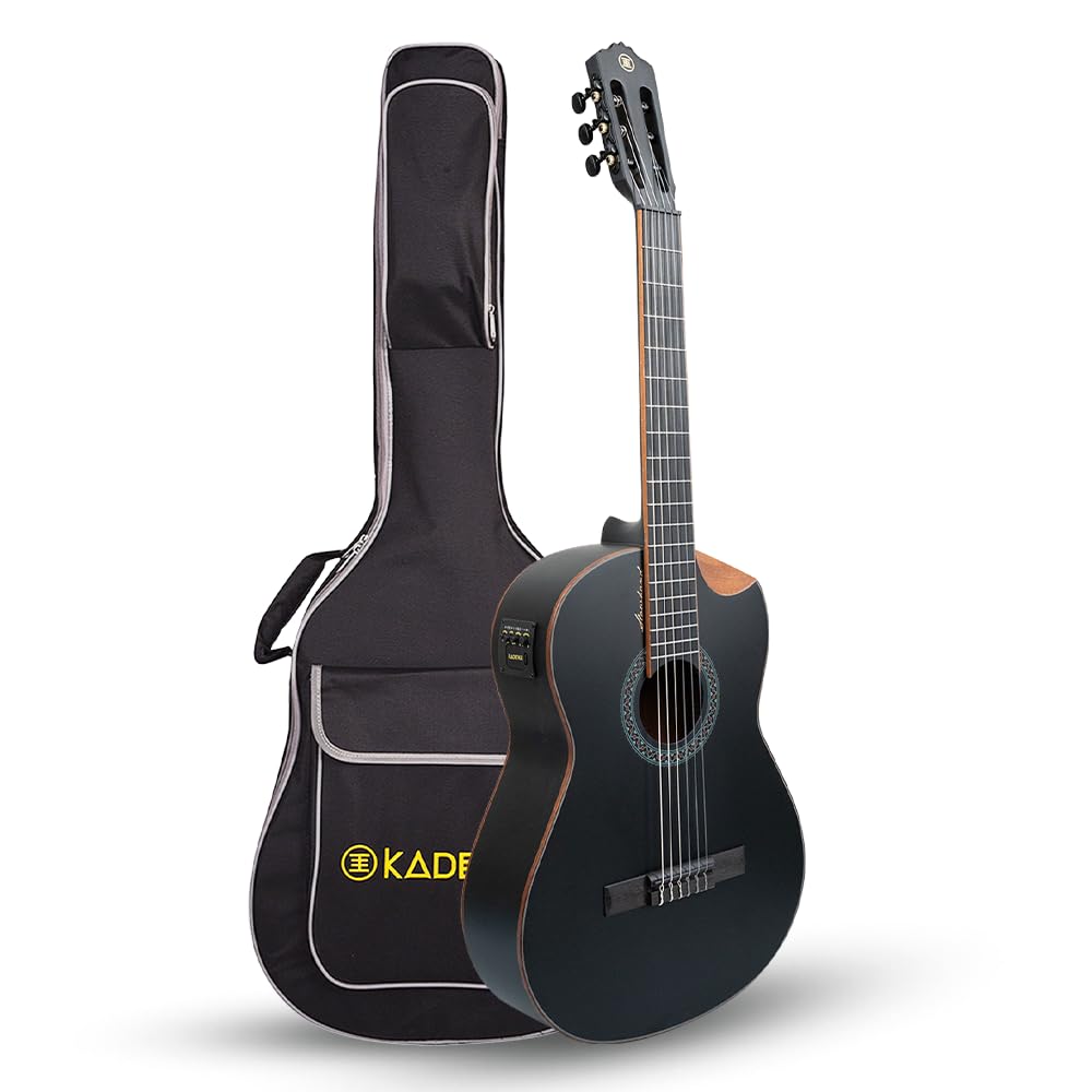 Kadence 39 Slowhand Classical Guitar - Nylon Strings - Spruce wood Electro Classical Acoustic Guitar with Truss Rod and EQ for Beginner Professional With Bag (KCL04)-image-44