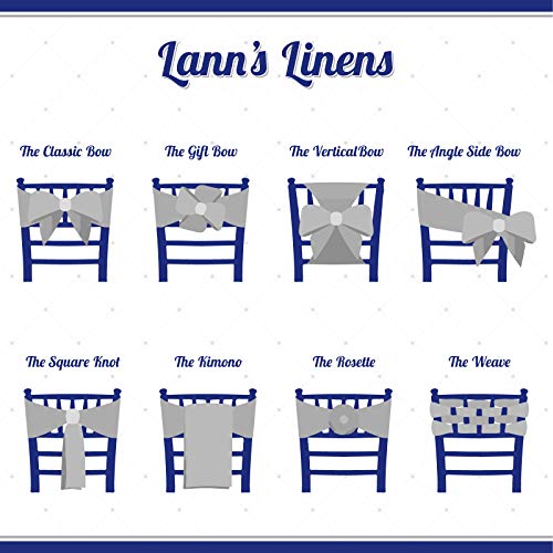 Lann's Linens - 10 Elegant Satin Wedding/Party Chair Cover Sashes/Bows - Ribbon Tie Back Sash - Orange