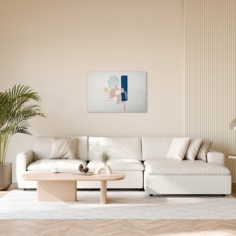 Impression sur toile Art abstrait Multicolore Blanc 90x60 cm par A.S. Création DD132301 - 3