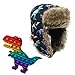 Kine Dinosaure Casquette et Pop Popping it Bubble Sensory Fidget Toys Pack Anti Stress Jouet Sensoriels à Presser Bonnet d’aviateur Chapka Chaud pour Enfant Garcon Fille Bebe (53-55cm 7-10 Ans)