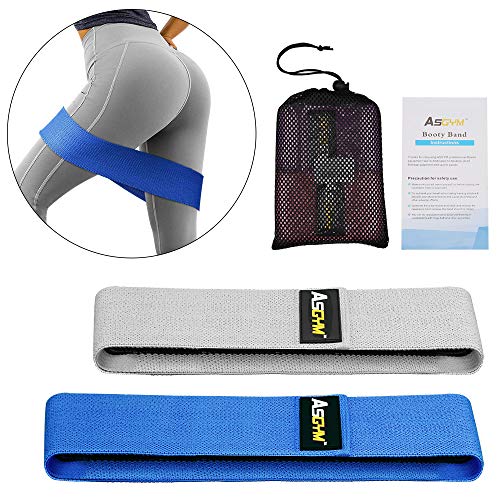 Asgym Booty Resistance Bands for Legs and Butt, Non-Slip Thick Elastic Band Exercise