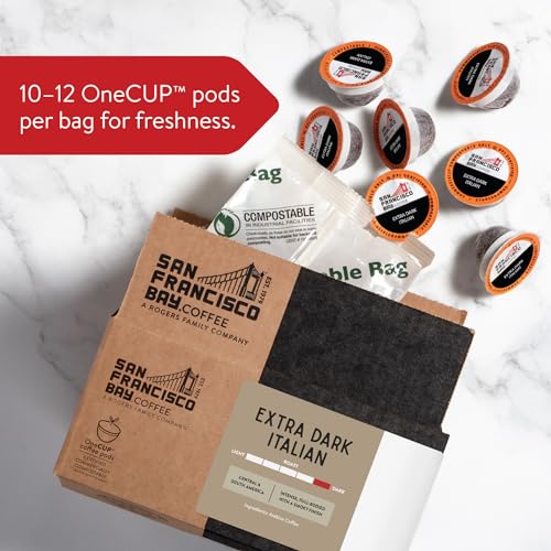 San Francisco Bay Compostable Coffee Pods - Extra Dark Italian (80 Ct) K Cup Compatible including Keurig 2.0, Dark Roast - Thumbnail 5