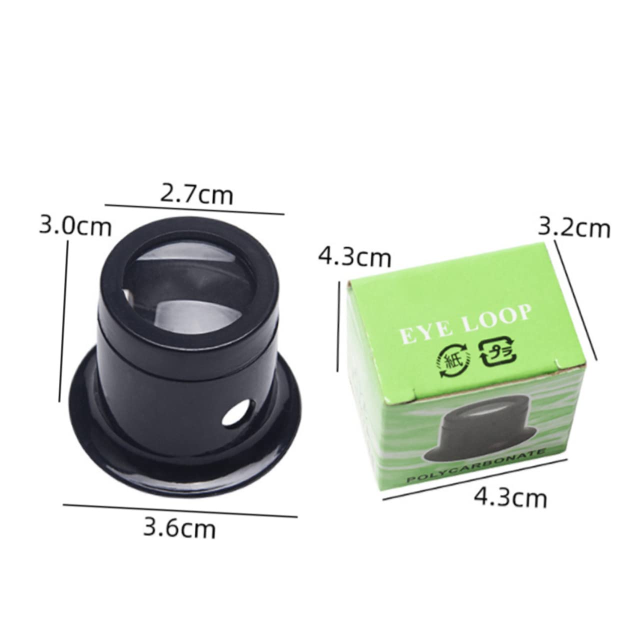 Uonlytech 4Pcs Optical Pocket Magnifier Magnifying Tools for Jewelry Watch Repair and Close Detail Inspection