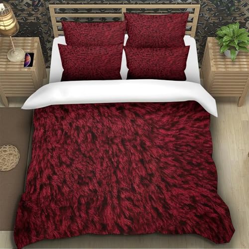 Housse de couette effet fourrure lit double ultra résistante