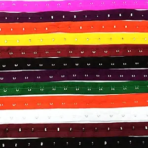 Machine Stitched/Sewed Hook and Eye Strip for Blouse, Frock, Lehenga etc // 20 Meters roll (Hook 20 mtr + Eye 20 mtr) (Parrot Green)