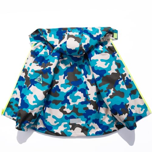 Image of Boys Rain Jacket with Detachable Hood Lightweight Raincoats for Kids