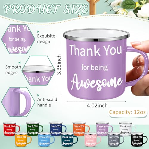 24 tazas esmaltadas Mumufy multicolor 12 oz set miniatura 2