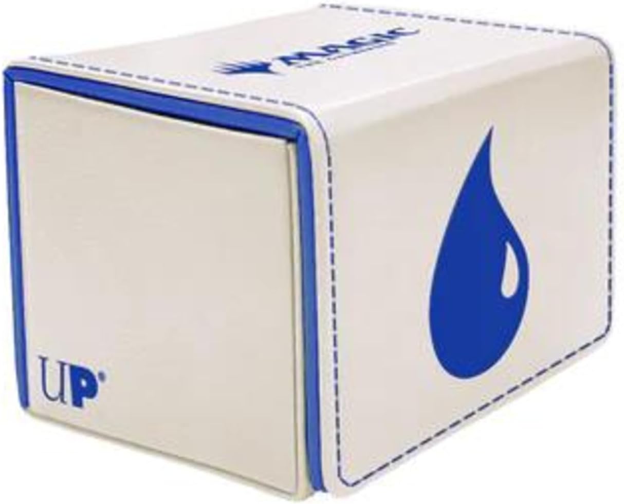 Ultra Pro - Mana 8 Alcove Edge Deck Box - Island for Magic: The Gathering, Store & Protect up to 100 Standard Size MTG Cards, Great for Commander Deck, Side Loading Deck Box, Premium Leatherette