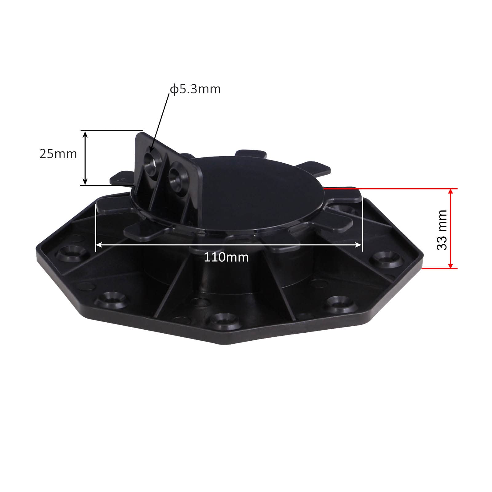 XPOtool Juego de 70 bases regulables para terraza carga máxima 2700kg ajustable en altura 33-64mm