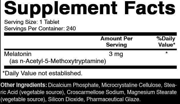 Miniatura 2 de Oxify Melatonina 3 mg  240 tabletas  Sin gluten, sin OMG  Suplemento fabricado en Estados Unidos