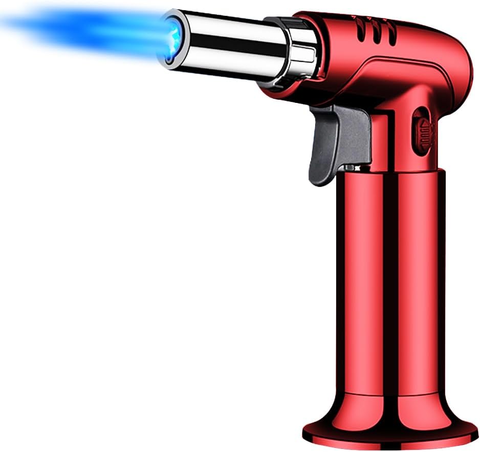 Diymore 2PCS Butane Torch Lighter Refillable Soldering Torch with Butane Lighter Adjustable Flame Lighter Propane Torchs for Welding,Resin Art,Industrial Black (Butane Gas Not Included)