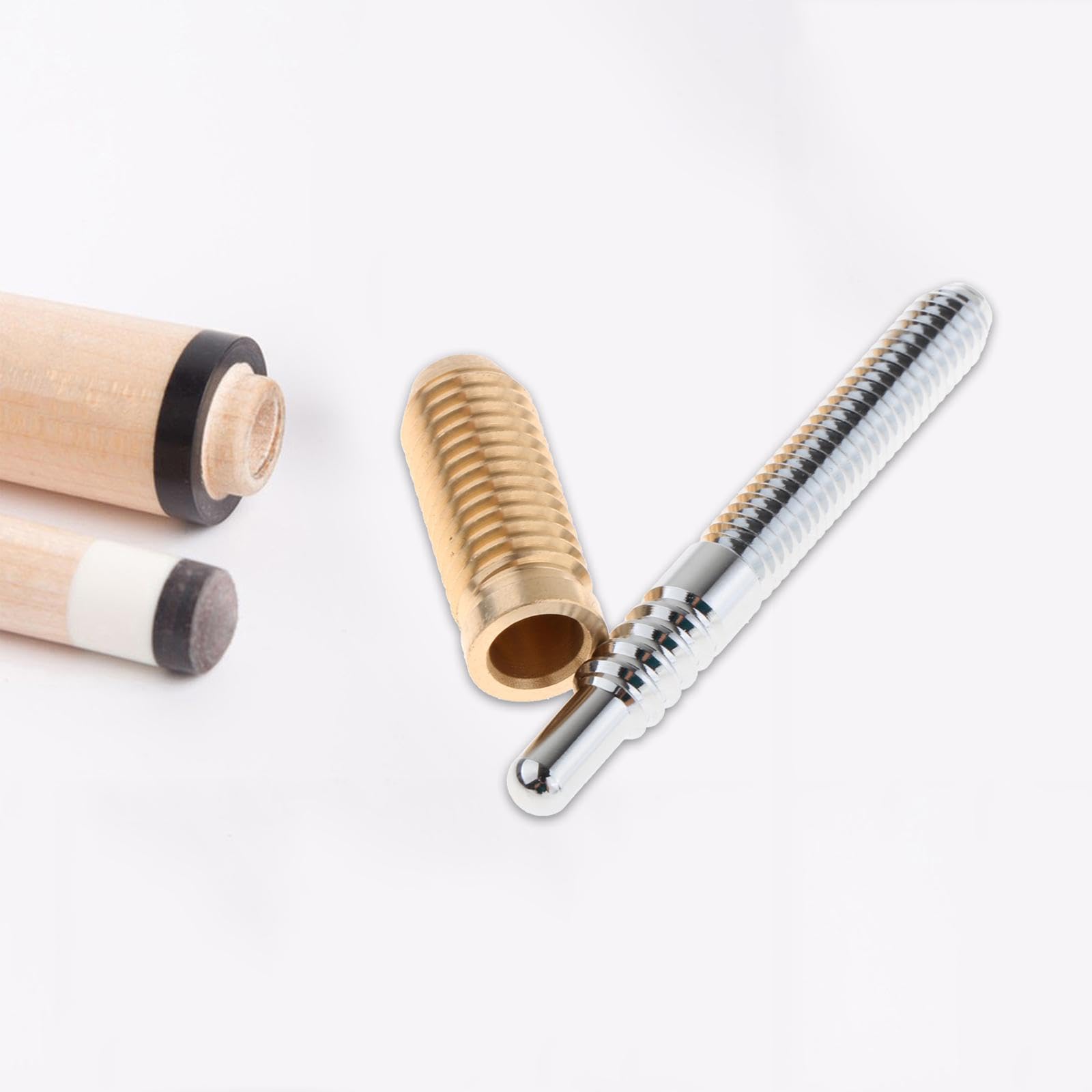 Giunto per Stecca da Biliardo Portatile, Parte di Riparazione di qualità, in Acciaio Inossidabile Leggero, Facile da riporre, Inserto per Il Giunto per Stecca da