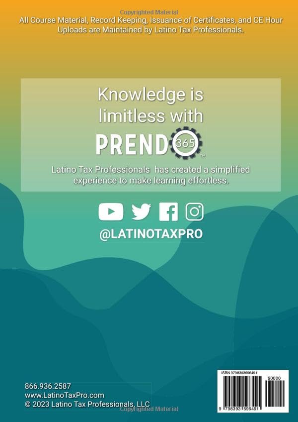 Miniatura 2 de 2023 Bilingual Tax Preparation Course Volume 1