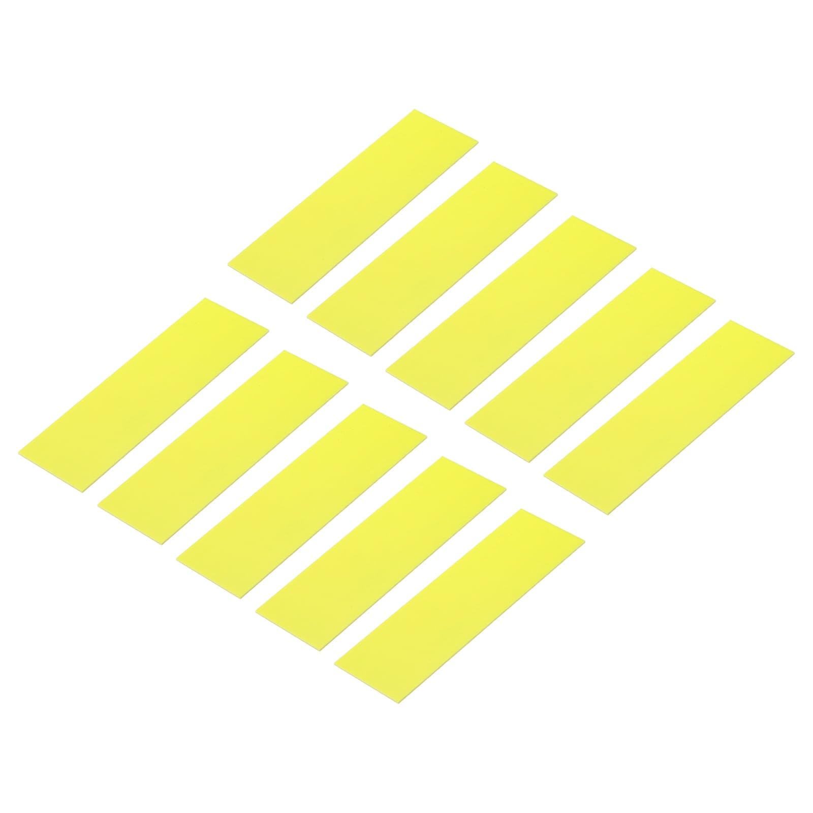 sourcing map 10Pcs Knife Handle Liner 6" x 2" x 0.06" G10 Spacer Sheets Handle Liners Material for Knife Scales Slabs Making Supplies Tool, Lemon Yellow