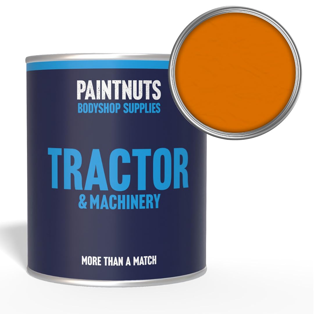 Paintnuts Tractor & Machinery Paint suitable for Fendit Orange (RAL2000) - 1 Litre Tin