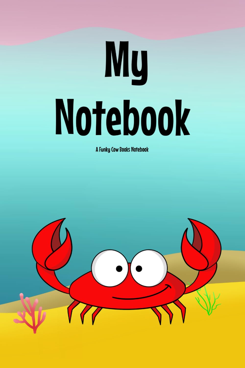Crab Ocean Notebook 6x9 inch 120 pages lined