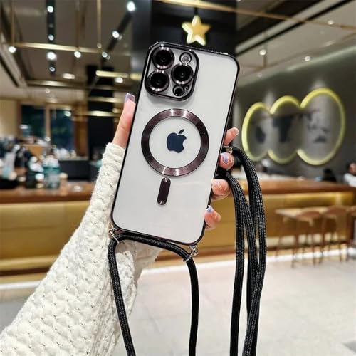 Étui magnétique transparent iPhone 13 12 11 antichoc en TPU souple